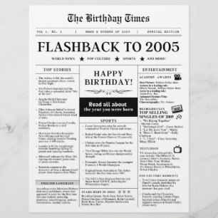 Född 2005 i Mock Newspaper and white