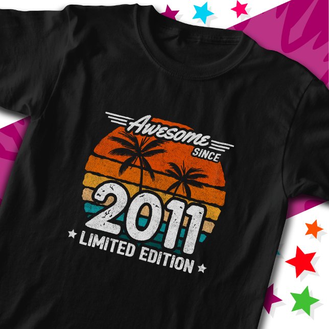 Född 2011 Begränsada utgåvan Retro Fantastisk seda T Shirt (Skapare uppladdad)