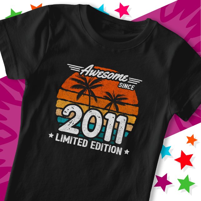 Född 2011 Begränsada utgåvan Retro Fantastisk seda T Shirt (Skapare uppladdad)