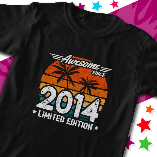 Född 2014 Begränsada utgåvan Retro Fantastisk seda T Shirt (Skapare uppladdad)