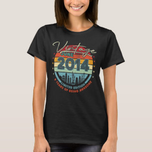 Född 2014 Vintagen juni 2014 8 år av asweso T Shirt