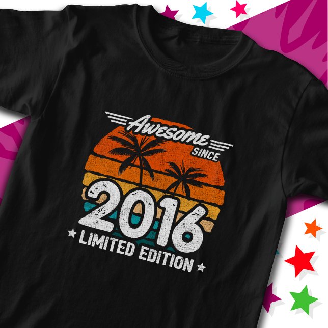 Född 2016 Begränsada utgåvan Retro Fantastisk seda T Shirt (Skapare uppladdad)