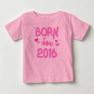 Född 2016 Flicka T-shirt