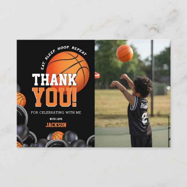 Född 2 Ball Födelsedag Basketboll Sport Tack Kort (Framsida)