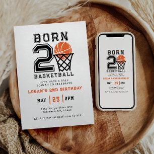 Född 2 Basketball Idrottspojkens andra födelseda Inbjudningar