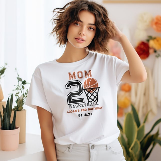 Född 2 Basketball | Idrottspojkens andra födelseda T Shirt (Skapare uppladdad)