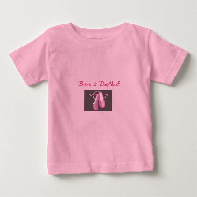 Född 2 Dance tutu body suite Tee Shirt (Framsida)