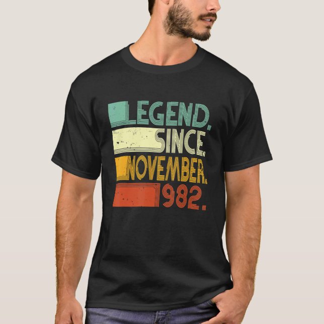Född 40:e födelsedag 40 år sedan november t shirt (Framsida)
