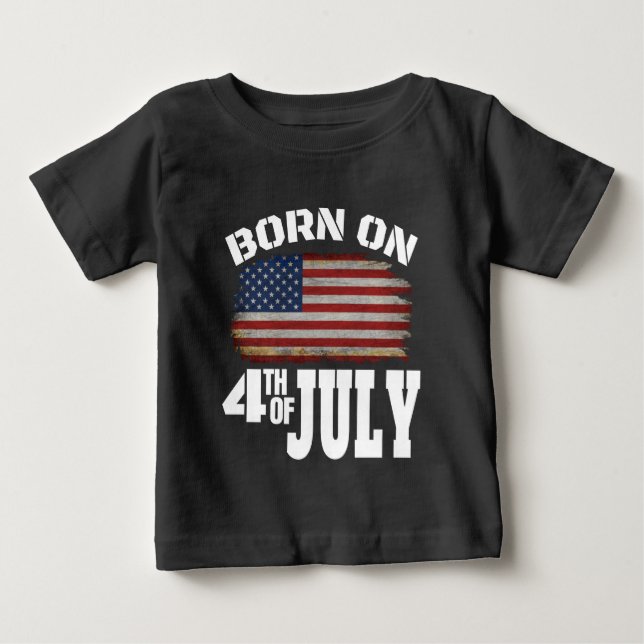 FÖDD 4 JULI T SHIRT (Framsida)