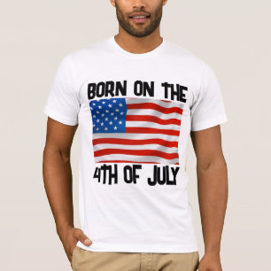 FÖDD 4 JULI T-SHIRTAR T-SHIRT
