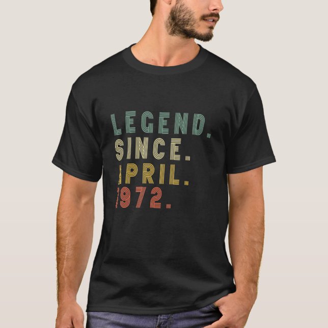Född 50 år gammal 50-dagars retrolegend sedan t shirt (Framsida)