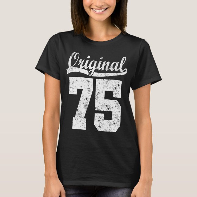 Född 75-årskjorta t shirt (Framsida)