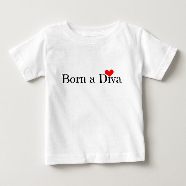 Född a Diva Bodykosta Tee Shirt (Framsida)