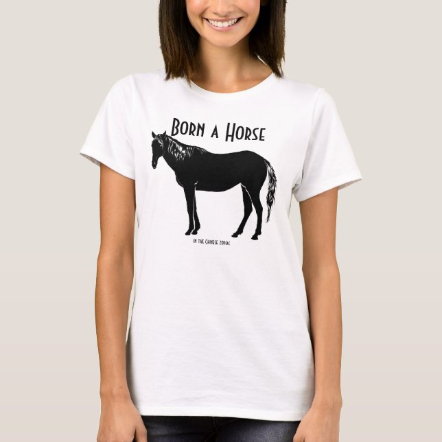 Född a Horse T-Shirt (Framsida)