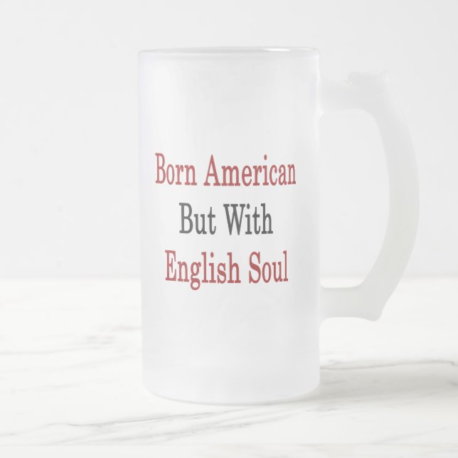 Född amerikan men med engelsk Soul Frostat Ölglas (Höger)