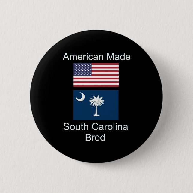 "Född amerikan. South Carolina födde upp" Knapp (Framsida)
