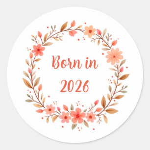 Född år 20xx (redigerbart år) runt klistermärke