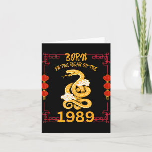 Född år Ormen 1989 Kinesiskt Nyår Kort