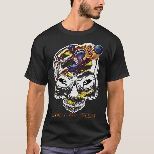 Född att åka skate t shirt (Framsida)