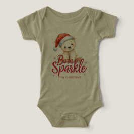 Född att blänka denna jul Babyshirt | Söt T Shirt
