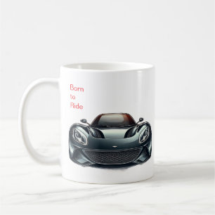 Född att cykla kaffemugg  /Present till motorcykli