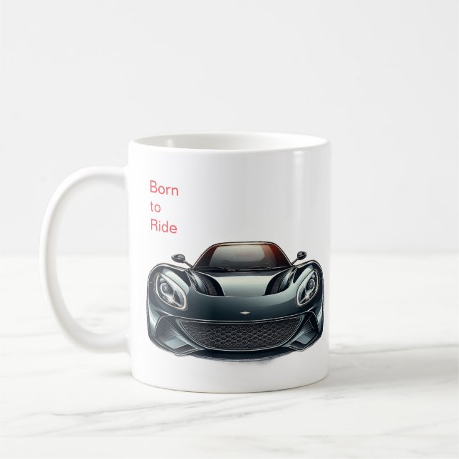 Född att cykla kaffemugg  /Present till motorcykli (Vänster)