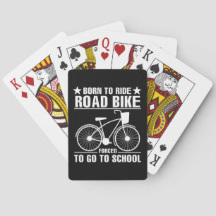 Född att cykla landsvägscykel tvingad att gå i sko casinokort