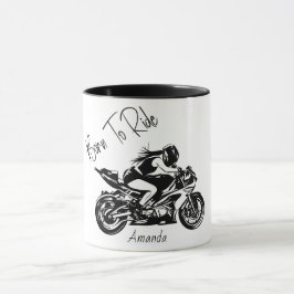 Född att cykla Personligt namn Mugg