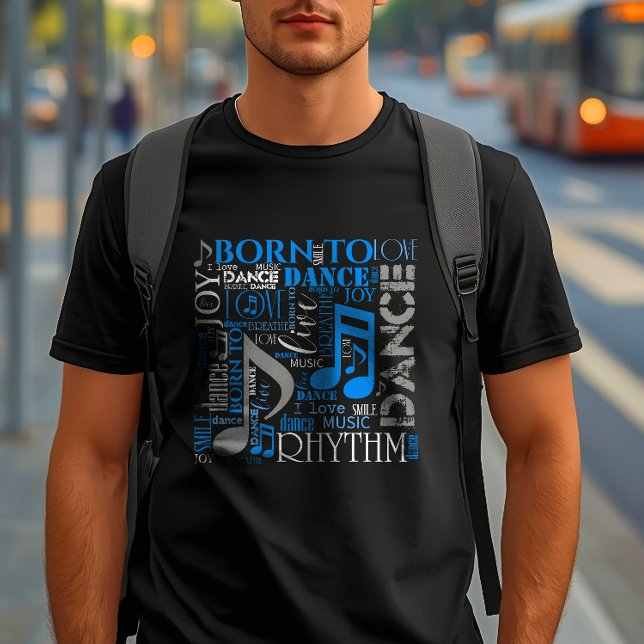 Född att dansa Blå/Vit/Valfri färg ID277 T Shirt (Skapare uppladdad)
