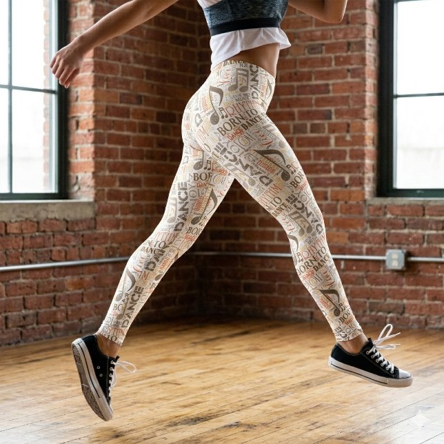 Född att dansa Brun ID277 Leggings (Skapare uppladdad)