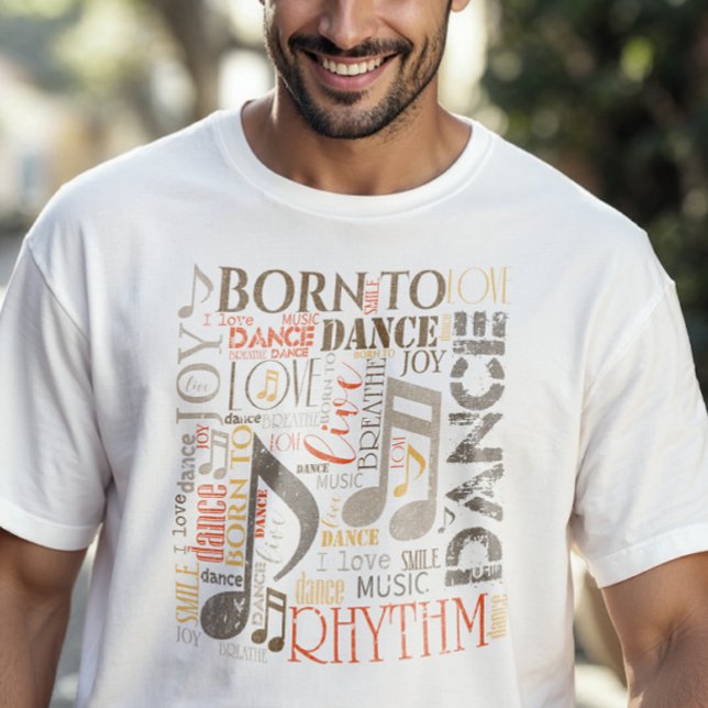 Född att dansa Orange/Brun ID277 T-shirt (Skapare uppladdad)