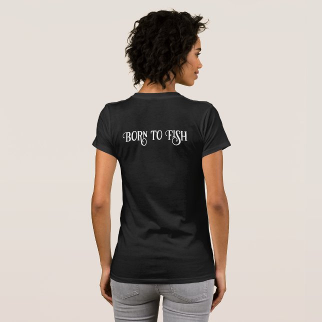 Född att fiska Logo Dri Fit Fiske T Shirt (Hel baksida)