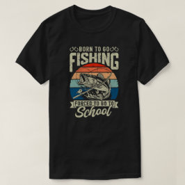 FÖDD ATT FISKA T SHIRT