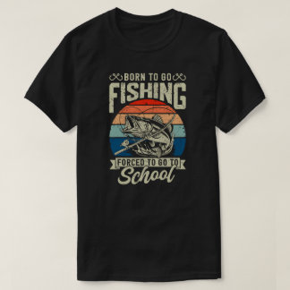 FÖDD ATT FISKA T SHIRT