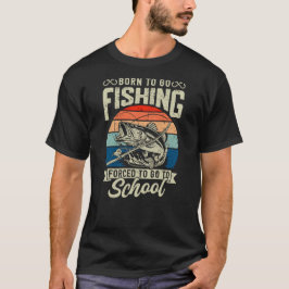 FÖDD ATT FISKA T SHIRT