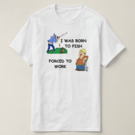 FÖDD ATT FISKA T SHIRT