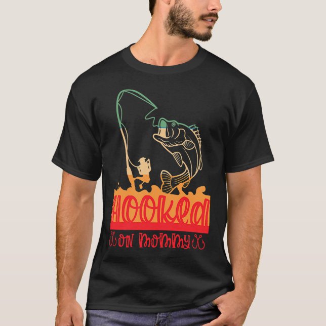 Född att fiska t shirt (Framsida)