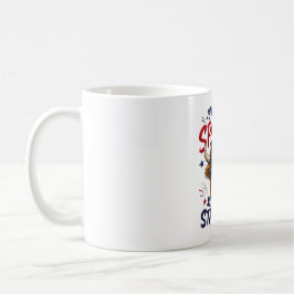 Född att Glänsa Patriotisk Highland Ko Kaffe Mugg