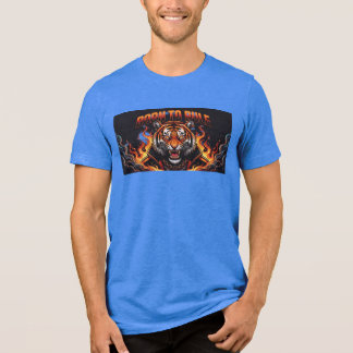 Född att härska Blå T-Shirt 🔥 Djärv herrgrafisk t