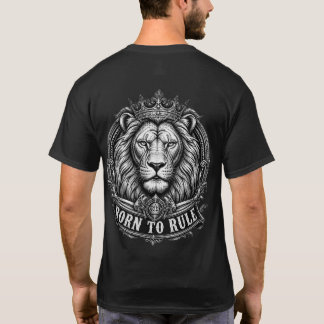 Född att härska Lejon Graverad Vintage-design | Ma T Shirt