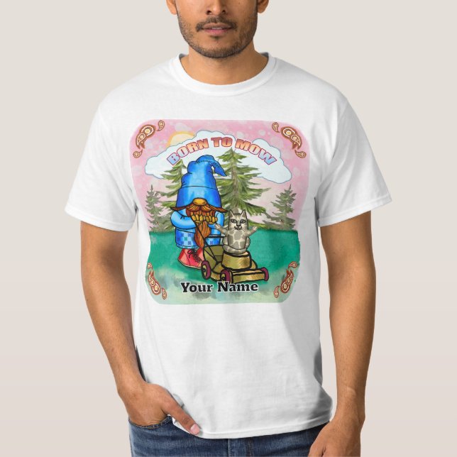 Född att klippa tomte t shirt (Framsida)