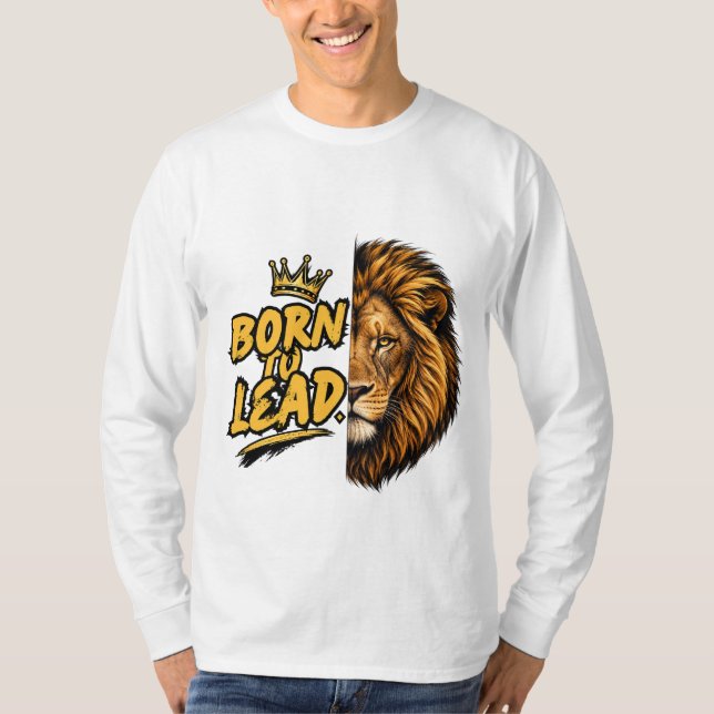 Född att leda lejon T-shirt (Framsida)