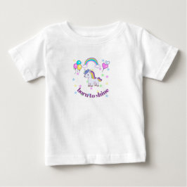 Född att Lysa Enhörning Småbarnströja T Shirt