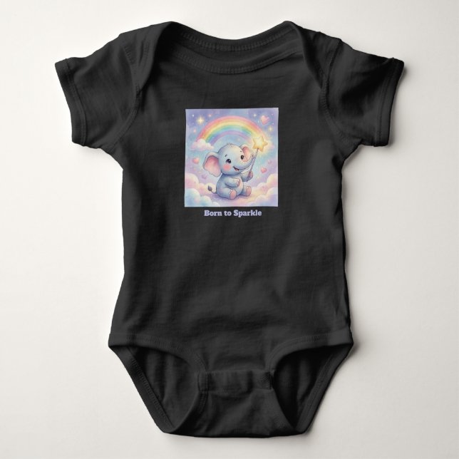 Född att lysa t shirt (Framsida)