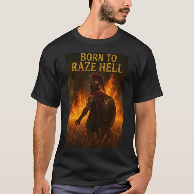 Född att Ödelägga Helvetet T Shirt (Framsida)