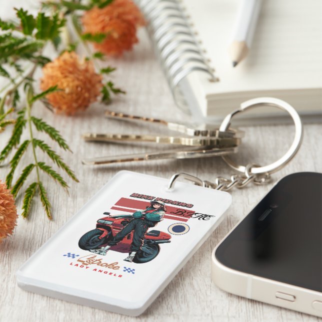 Född att rida | bikernas nyckelkedja för motorcyke (Högra Framsidan)
