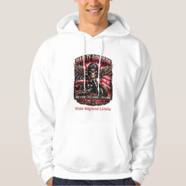 Född att rida, byggd för att leda Motorcykel Dödsk Hoodie