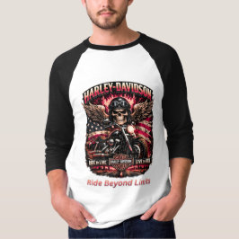 Född att rida, byggd för att leda Motorcykel Dödsk T Shirt
