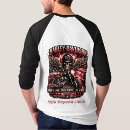 Född att rida, byggd för att leda Motorcykel Dödsk T Shirt
