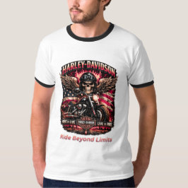Född att rida, byggd för att leda Motorcykel Dödsk T Shirt